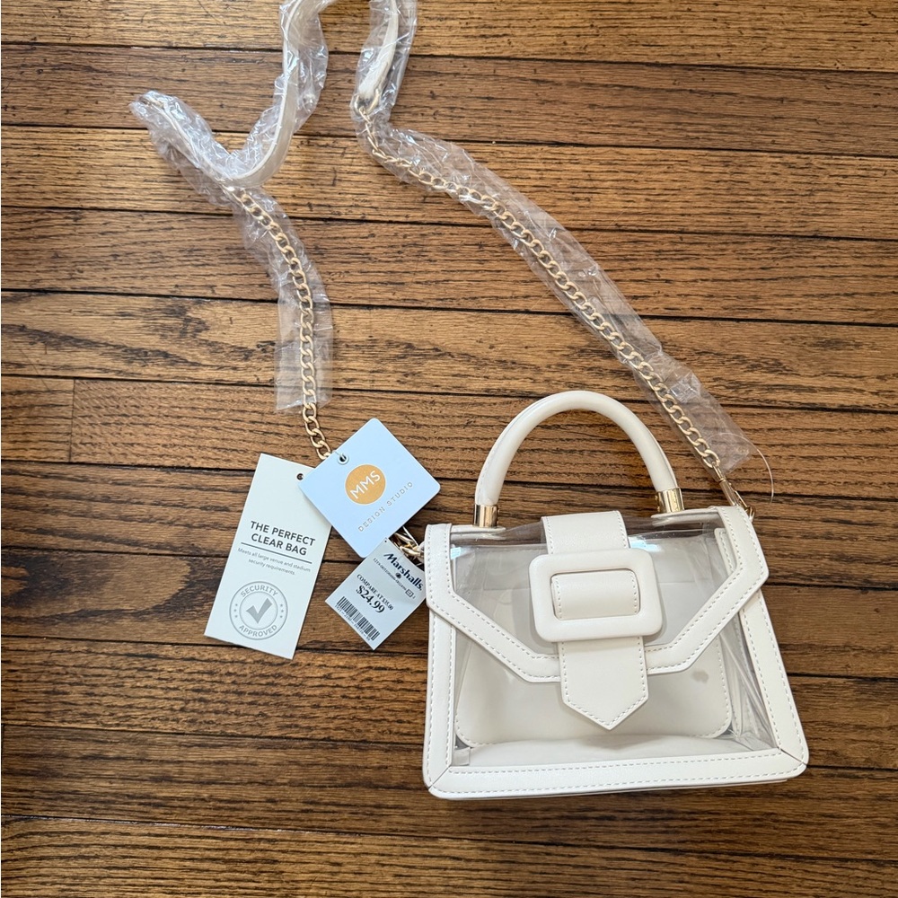 Clear and Cream Bag